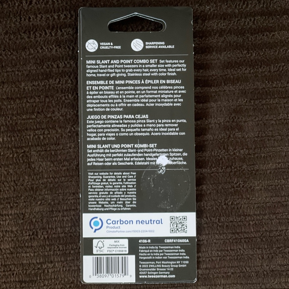 Tweezers, Mini Slant & Point Combo Set — Tweezerman - Picture 11 of 16